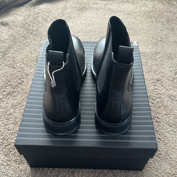 Classic Black Leather Ankle Boots - Picture 3 of 9